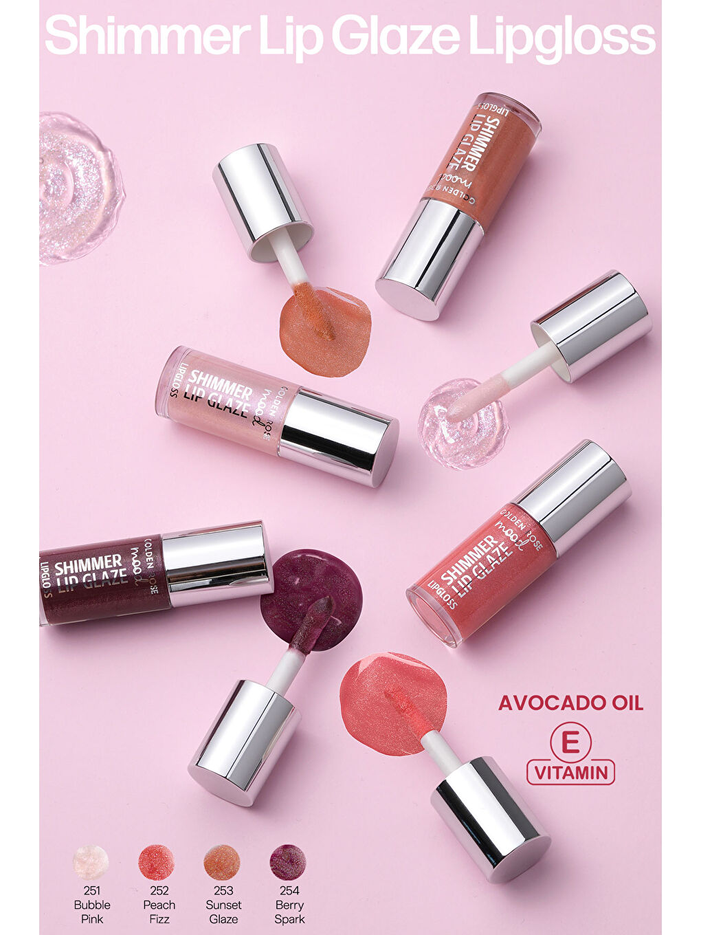 Mood Shimmer Lip Glaze Işıltılı Dudak Parlatıcısı No:254 Berry Spark-2