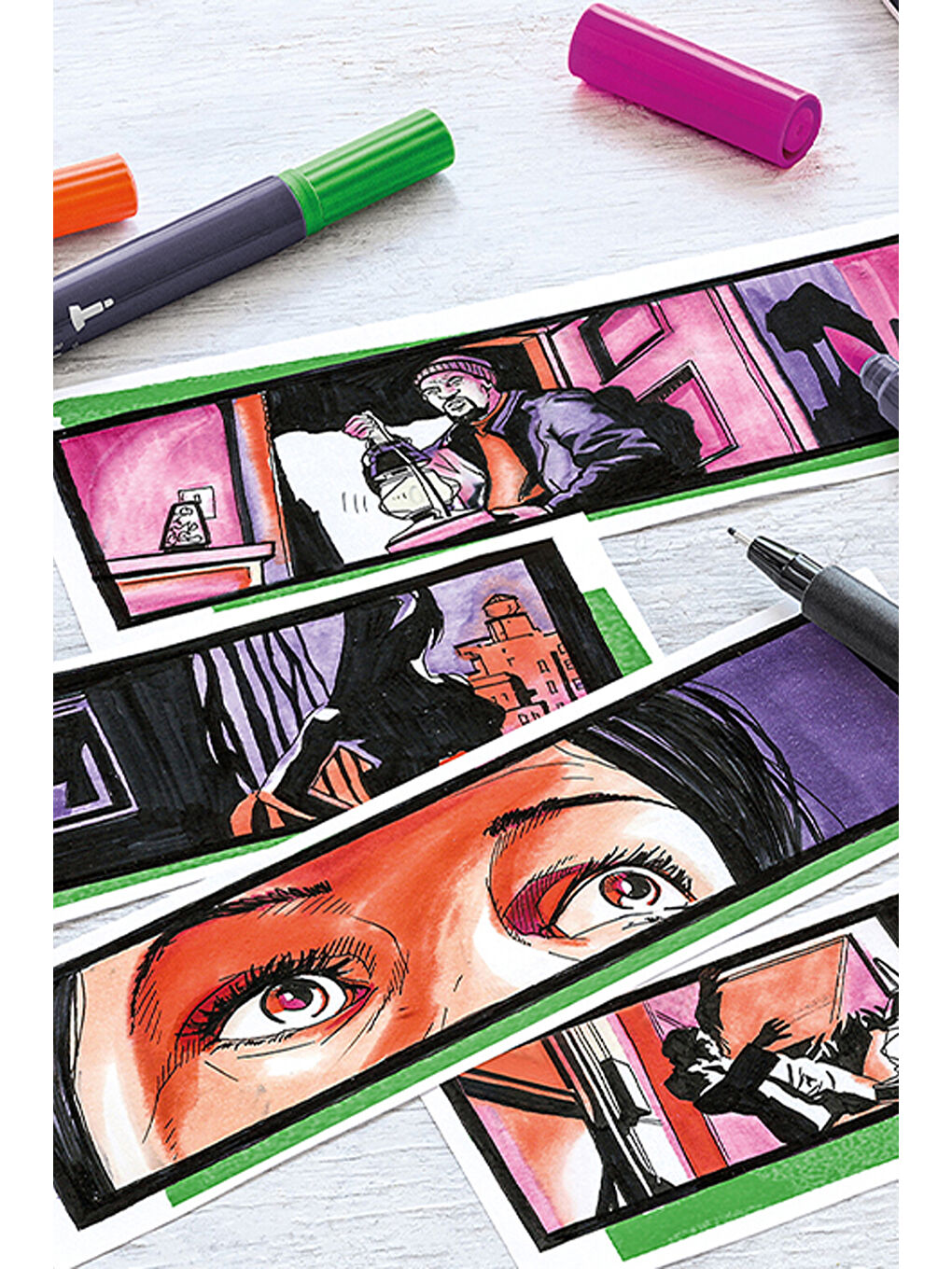 Gofa Sketch Markör Novel 6'lı Set, Çift Fineliner Uçlu, Kalıcı Mürekkep-5