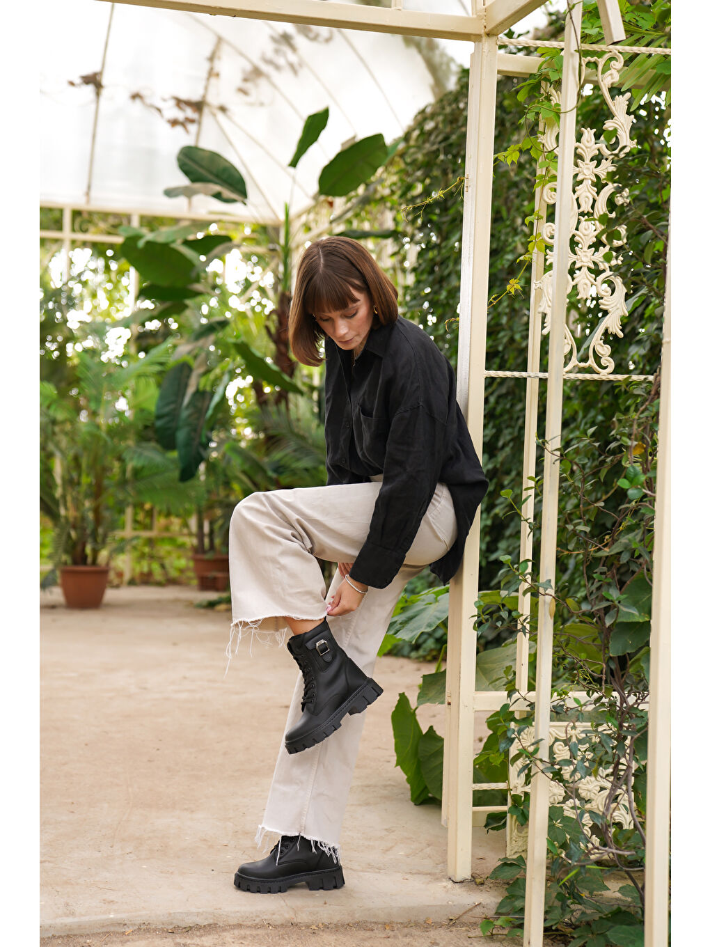 Siyah Katiya Soğuk Geçirmez Kadın Günlük Ortopedik Kışlık Bot-3