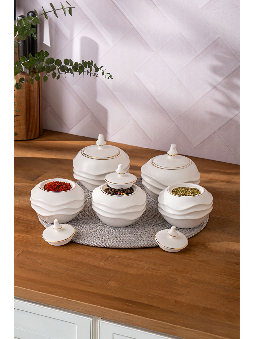 Beyaz Roy Gold 5'li Baharat Takımı
