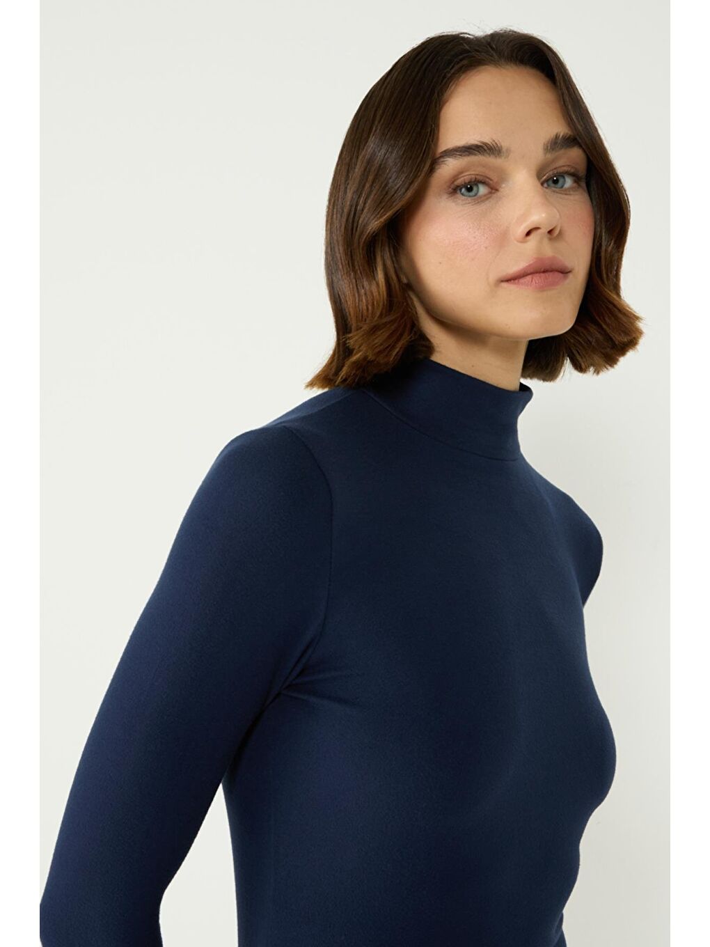 Kadın Yakalı Çıtçıtlı Termal Body 405155 / 409004 Lacivert-3