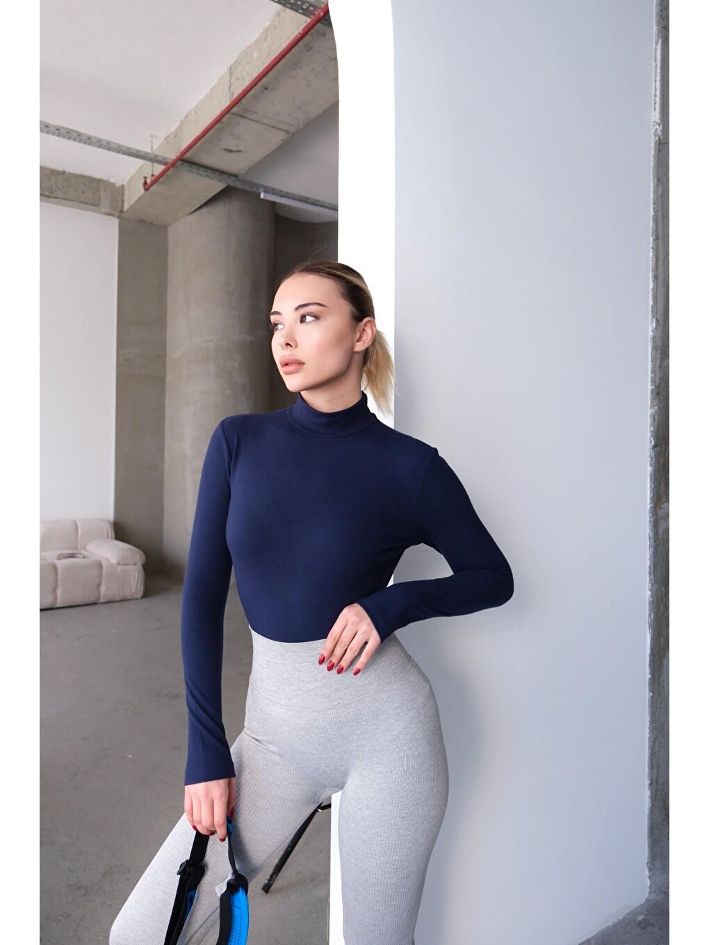 Kadın Yakalı Çıtçıtlı Termal Body 405155 / 409004 Lacivert-8