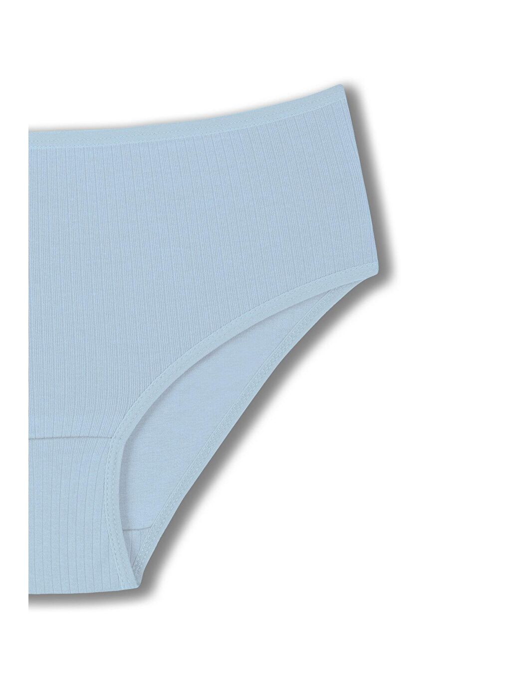 Mavi Pamuklu Fitilli Yüksek Bel Büyük Beden Kadın Külot-1