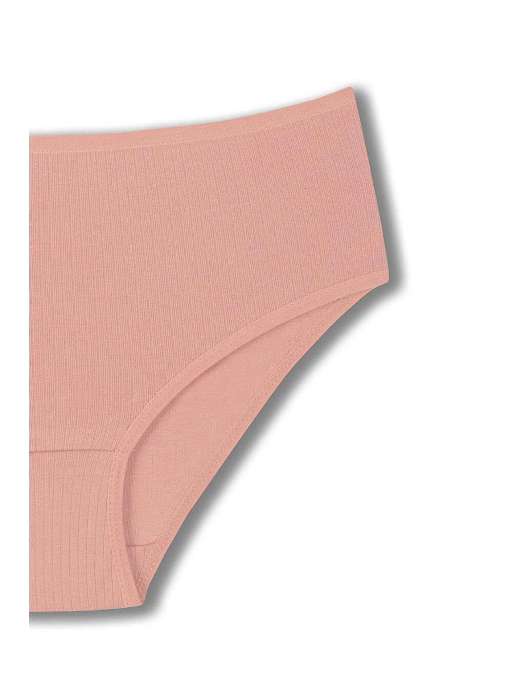 Pembe Pamuklu Fitilli Yüksek Bel Büyük Beden Kadın Külot-1