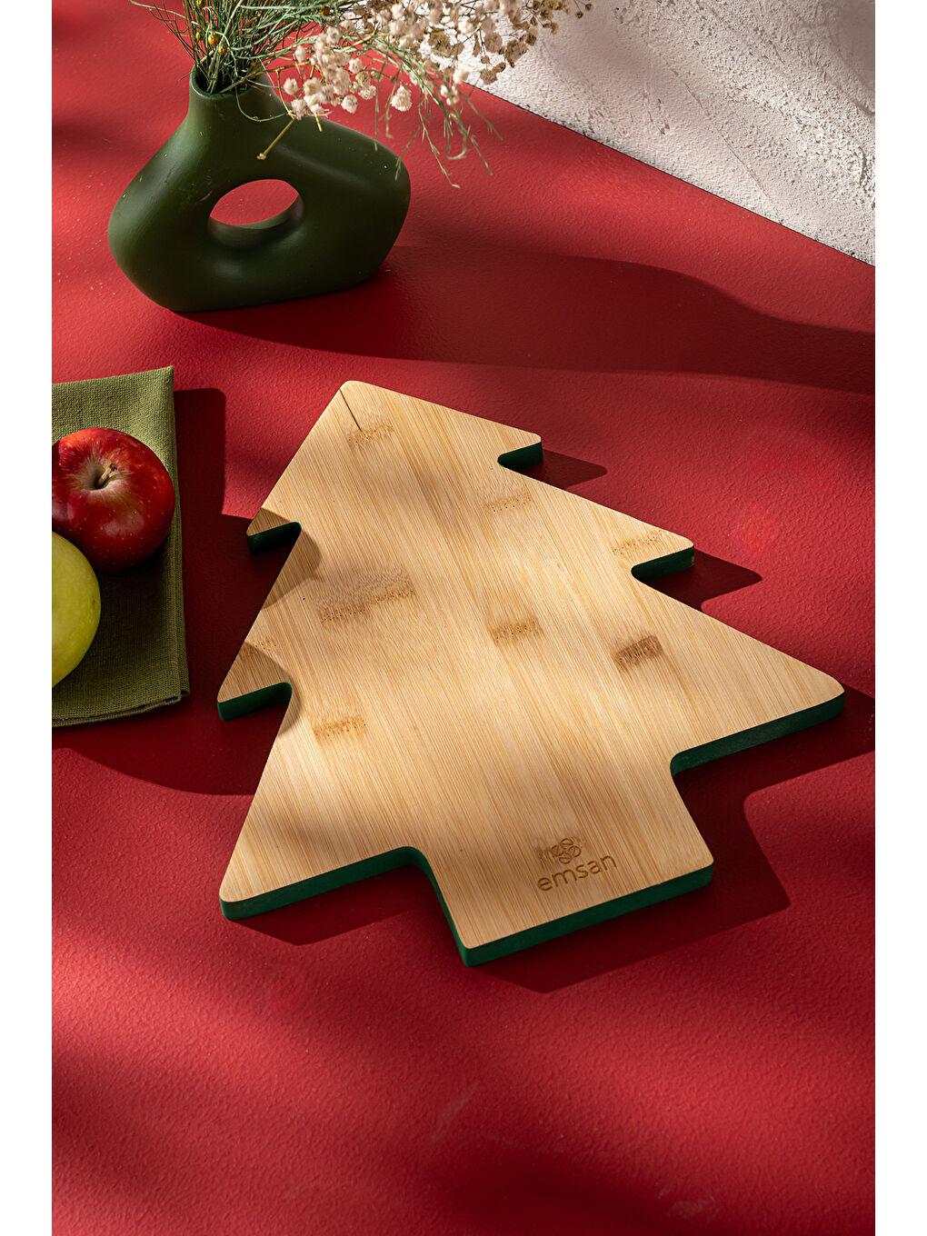 Kahverengi Bambu New Year Kesme Tahtası