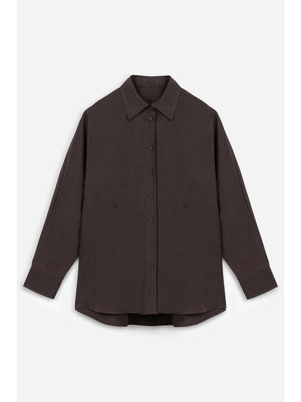 Bel Ayarlamalı Gömlek Kahverengi-1