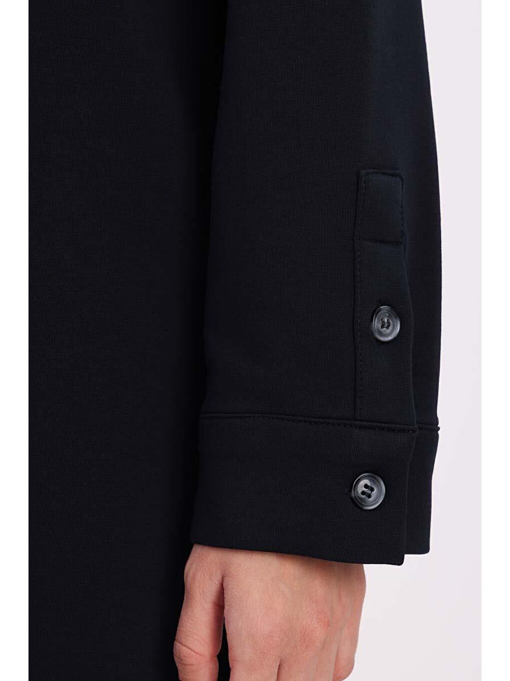 Lacivert Gömlek Yaka Yarım Patlı Yırtmaçlı Tunik-4