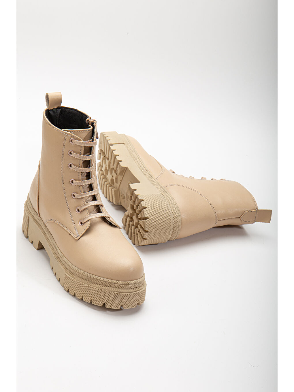 Bej D034 Kadın Soğuk Geçirmez Kışlık Ortopedik Bot-7