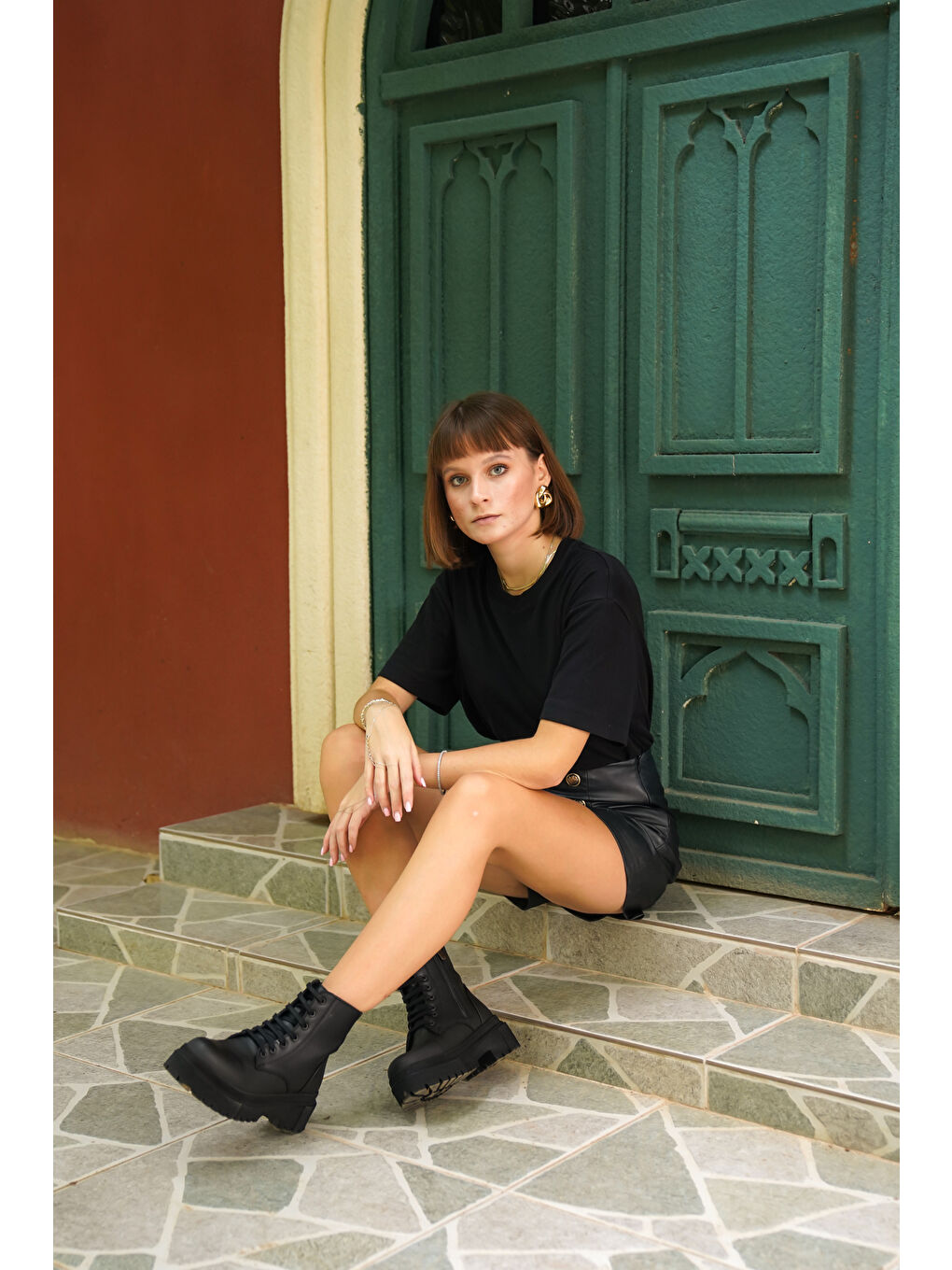 Siyah D0999 Kadın Günlük Ortopedik Bot-3