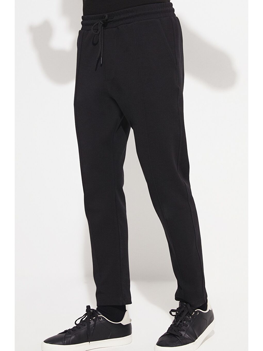 Siyah Fermuarlı Kapüşonlu Erkek Eşofman Takımı-5