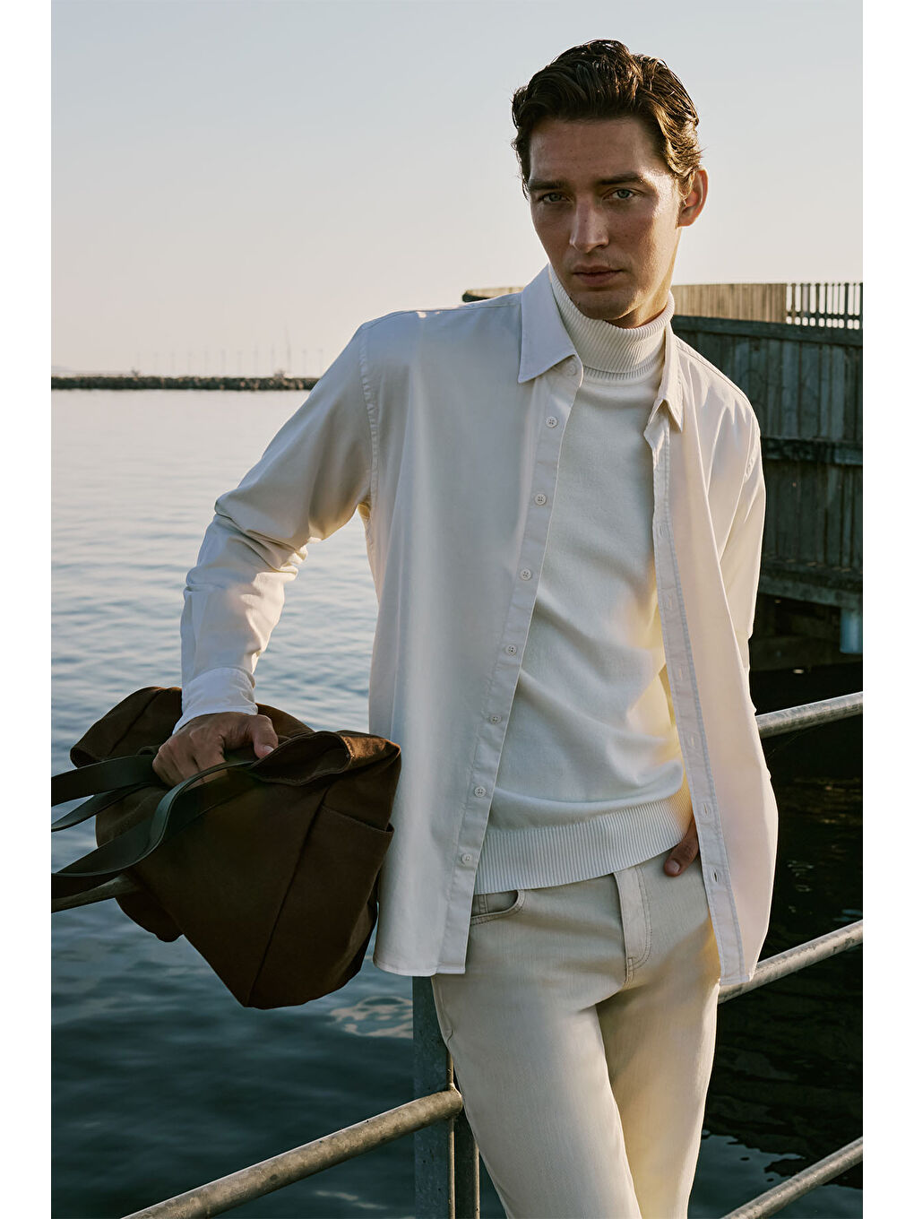 Bej Erkek Taş 360 Derece Her Yöne Esneyen Rahat Slim Fit Pantolon-1