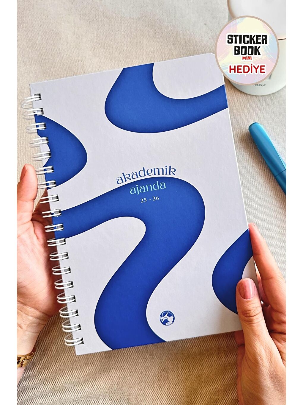 Akademik Ajanda 17x24 cm Spiralli 25/26 Wave