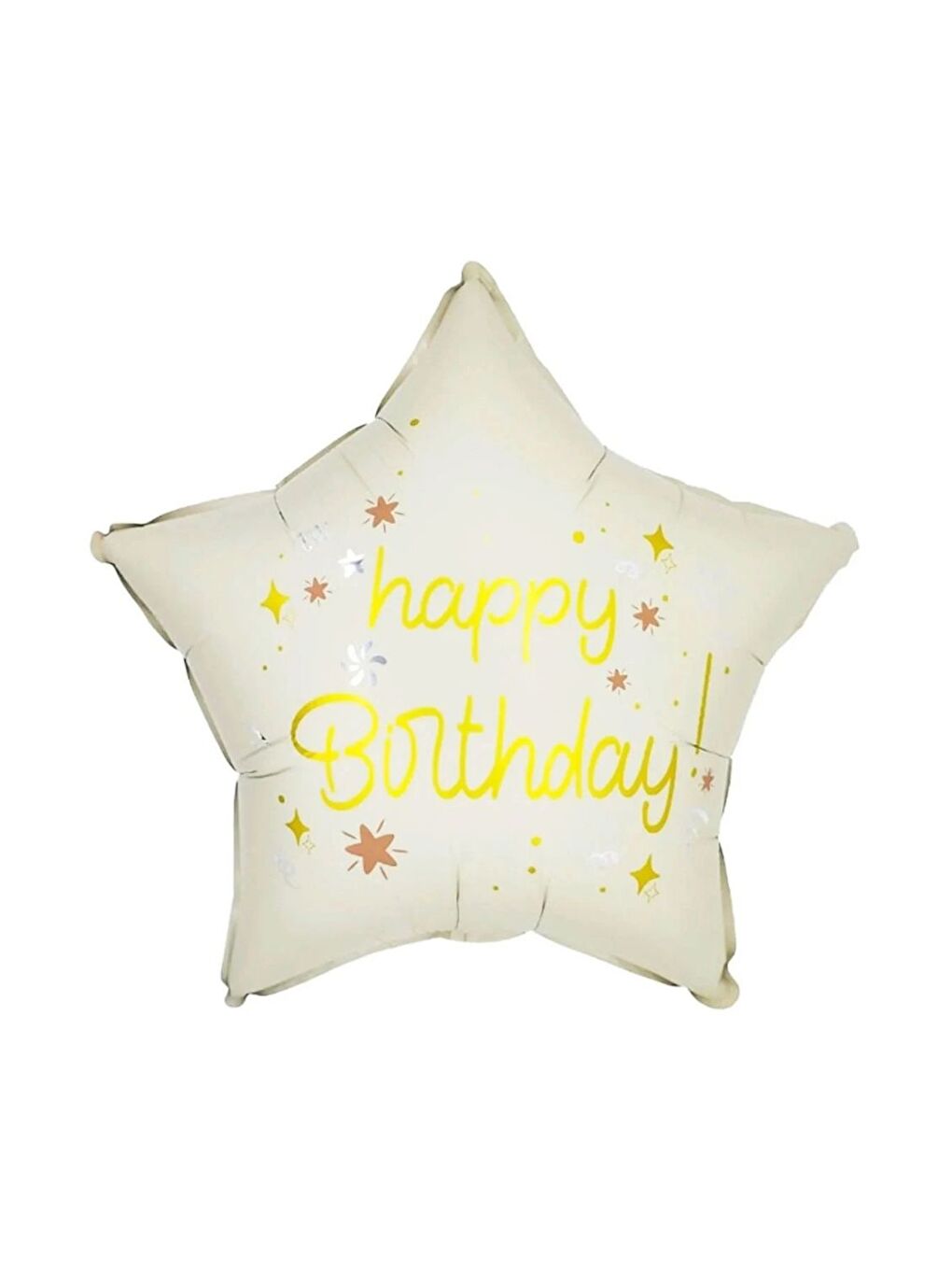 Pembe Happy Birthday Yazılı Yıldız Balon