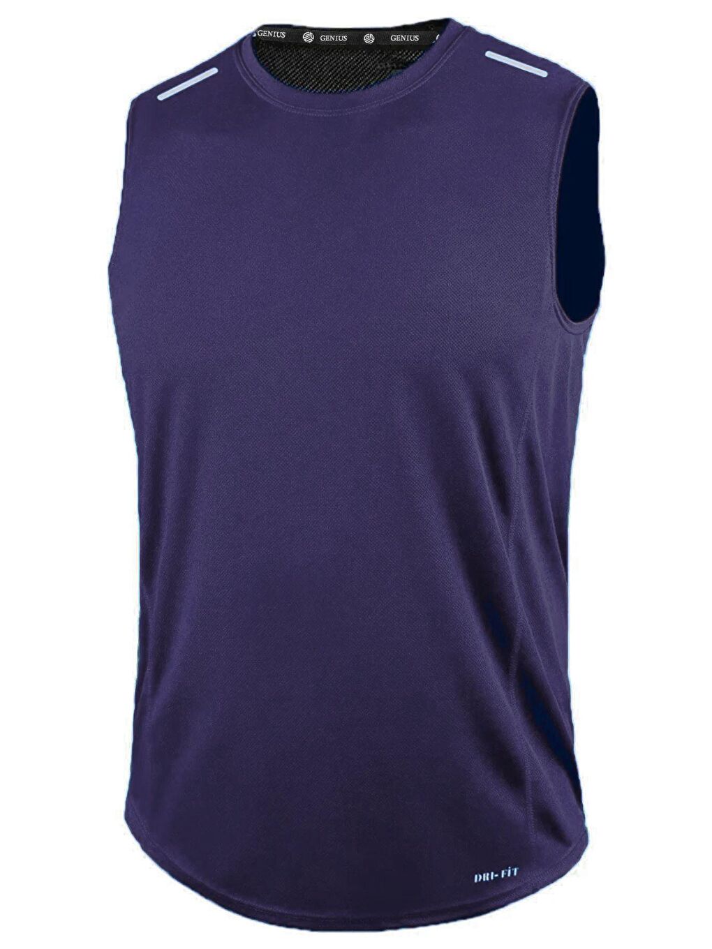 Lacivert Erkek Nem Emici Hızlı Kuruma Atletik Teknik Performans Sporcu Sıfır Kol Tişört DRIFIT-SIFIRKOL