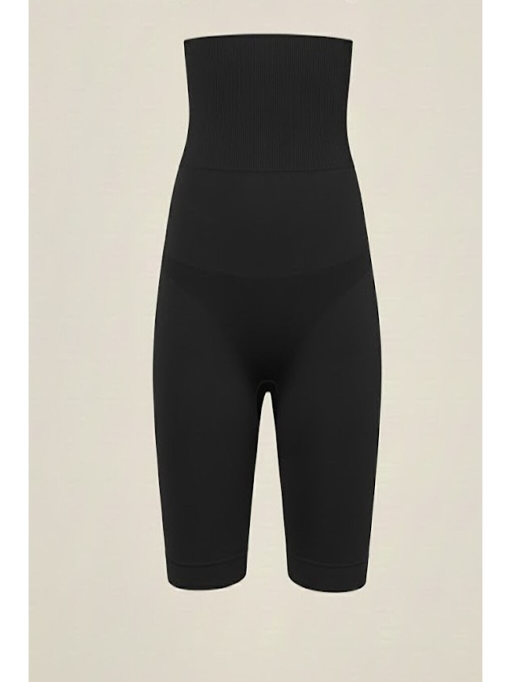 C12074 Double Yüksek Bel Paçalı Korse Siyah-1