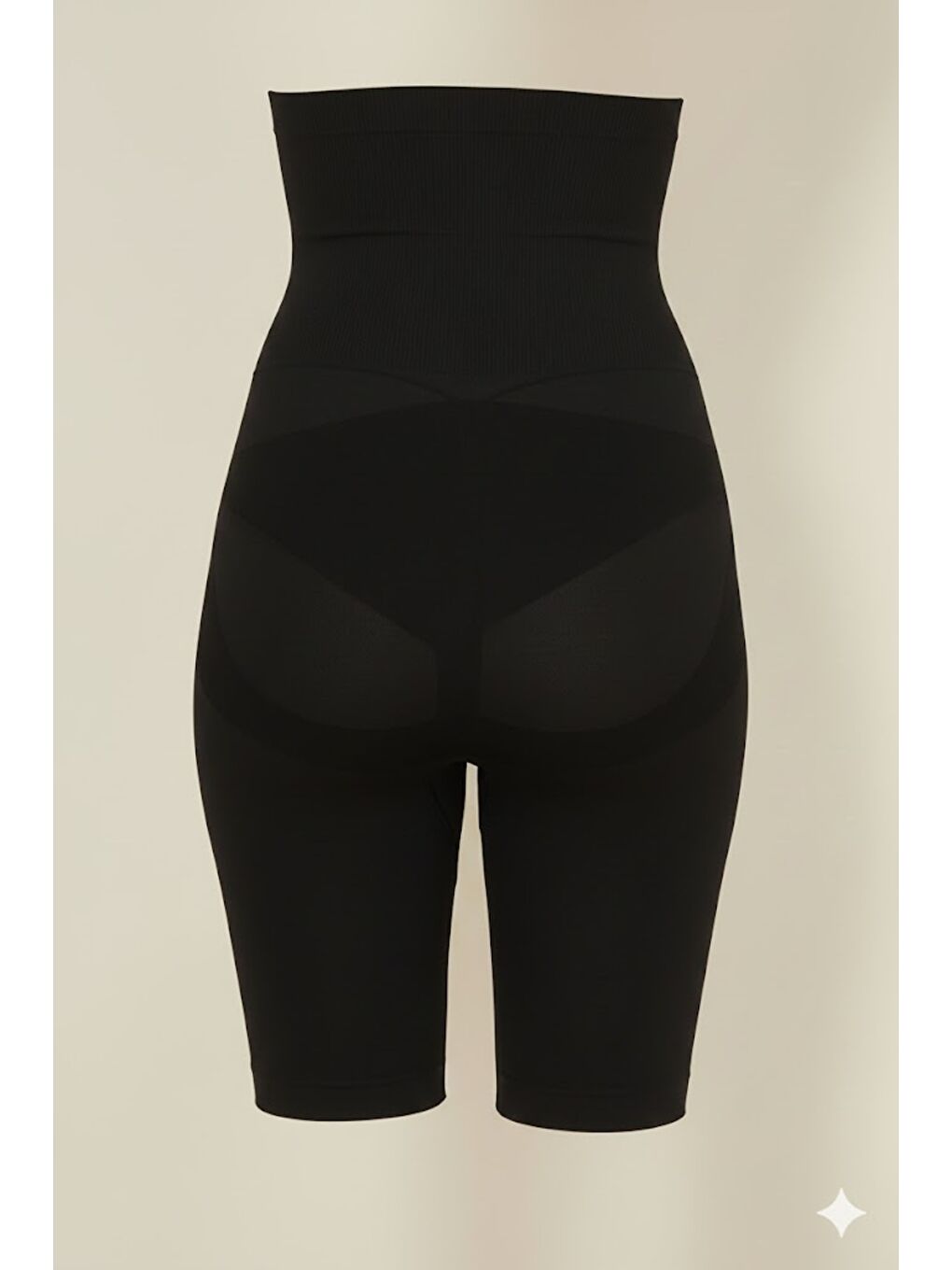 C12074 Double Yüksek Bel Paçalı Korse Siyah-2