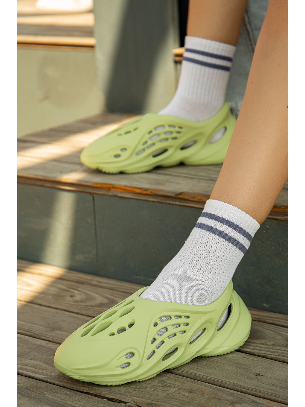 Yeşil D106 Günlük Ortopedik Unisex Sandalet-1