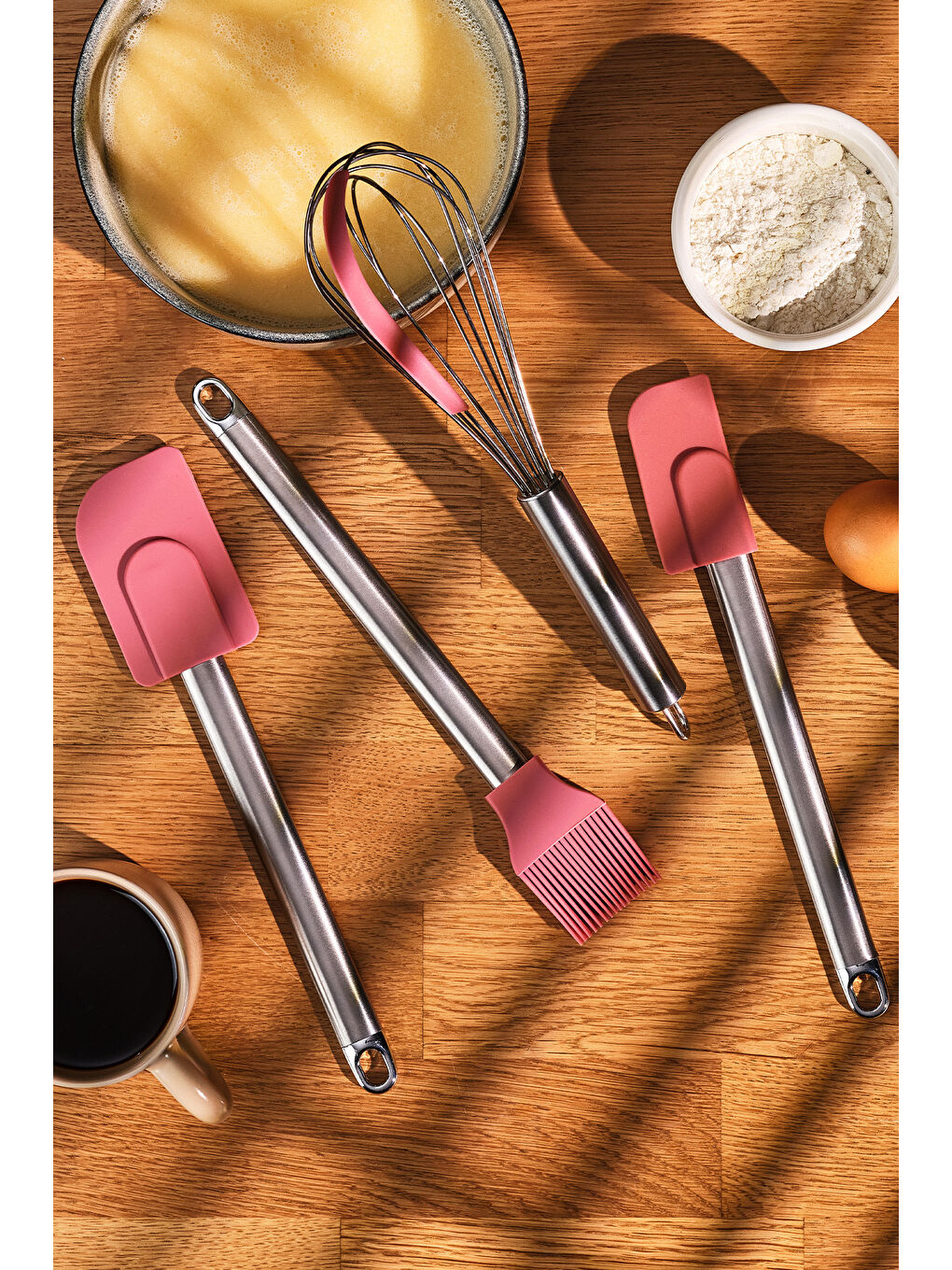 Bakery 4 Parça Pasta Hazırlık Seti Pembe