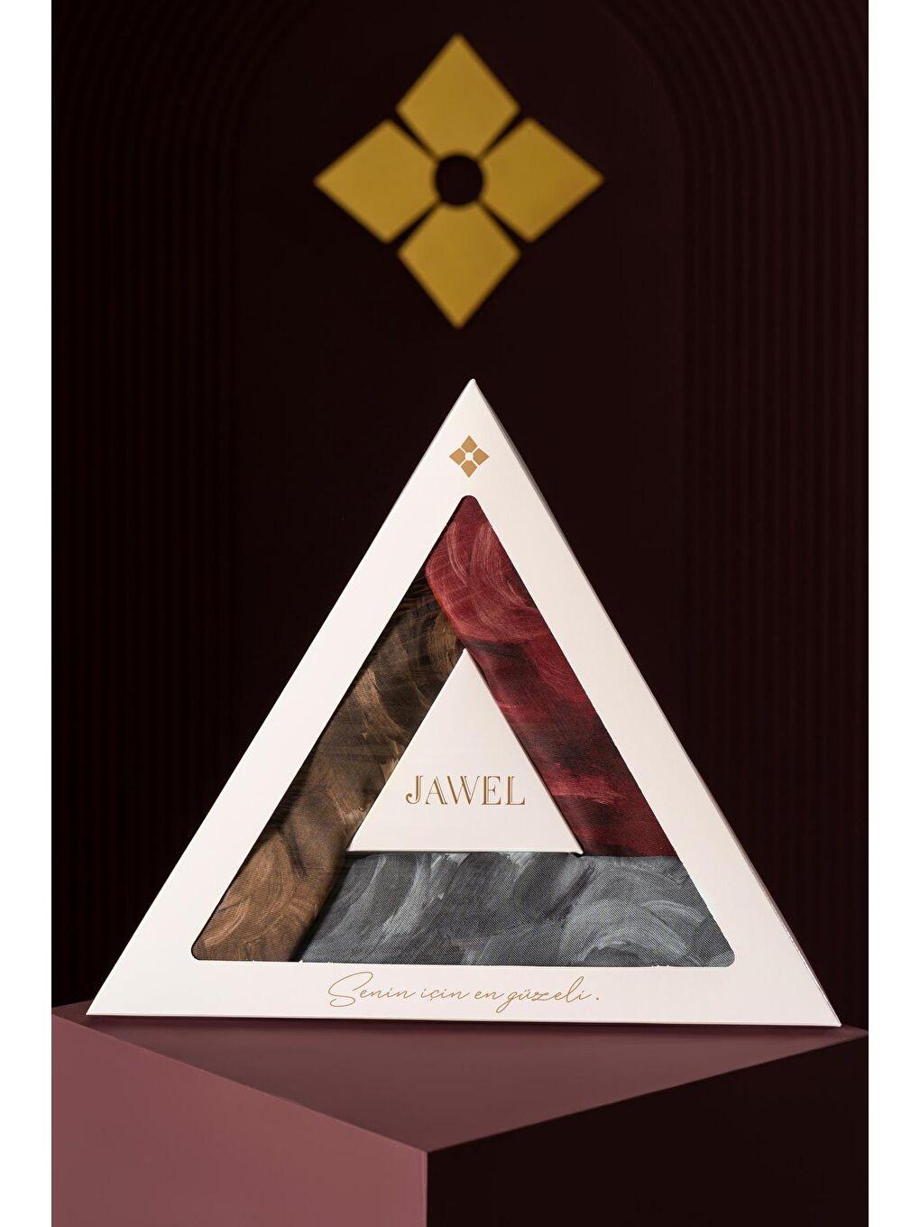 Karışık Kadın Mirla Soft Eşarp Paketi (Siyah-Koyu Bordo-Acı Kahve)-1