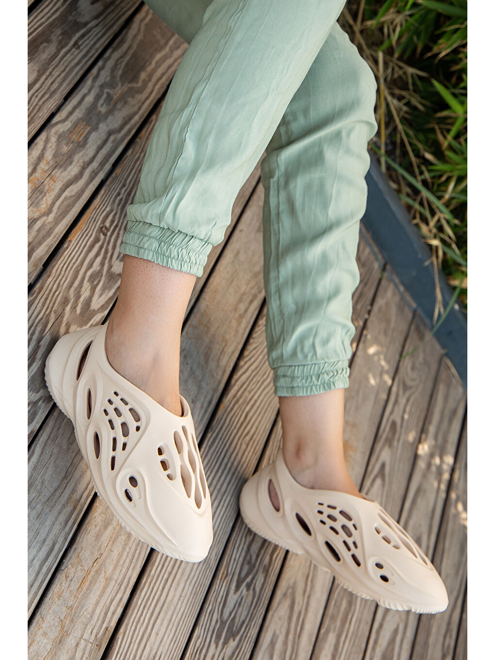 Bej D106 Günlük Ortopedik Unisex Sandalet-5