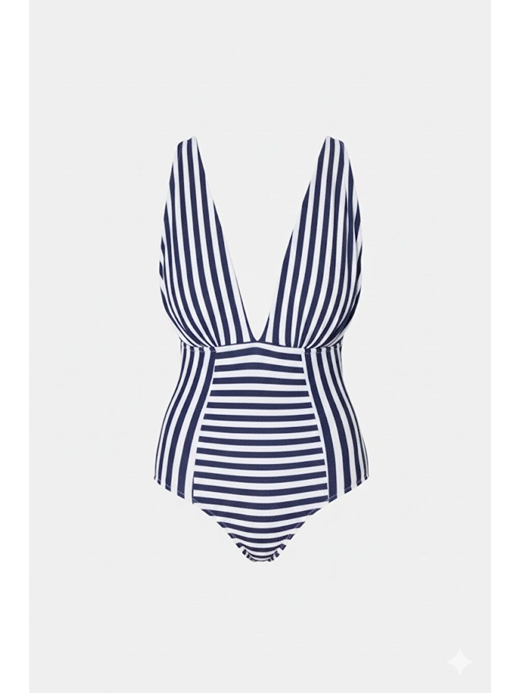 Dekolte V Yaka Mayo 7729 Lacivert/Beyaz