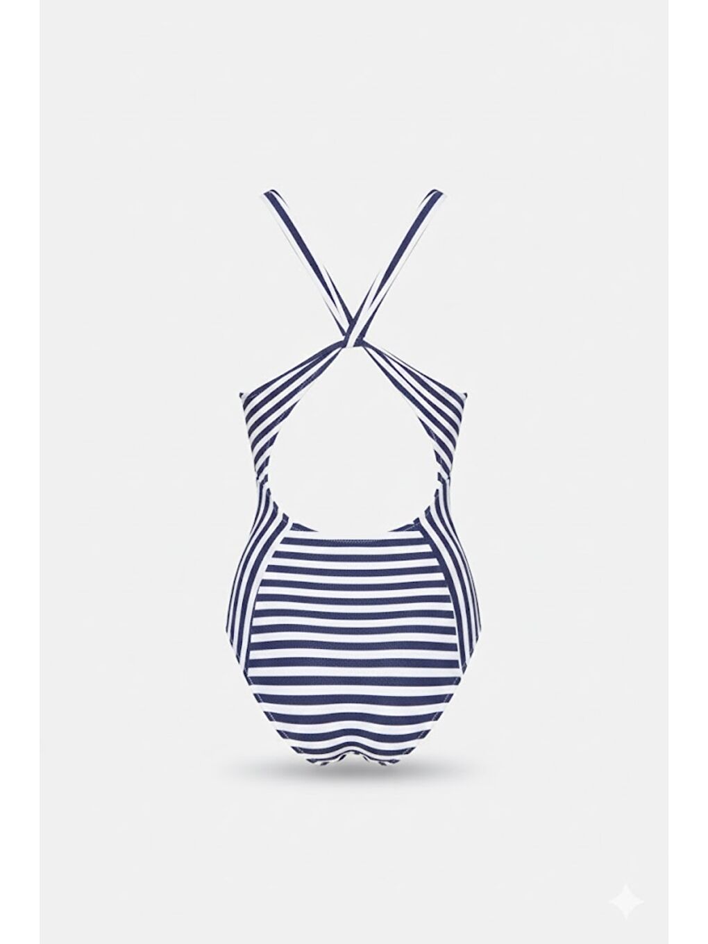 Dekolte V Yaka Mayo 7729 Lacivert/Beyaz-1