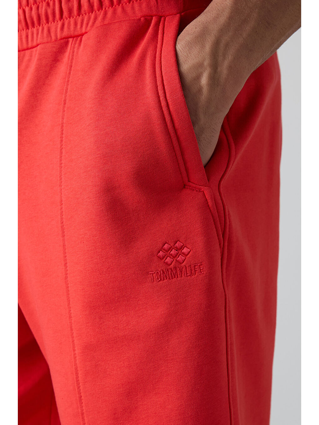 Kırmızı Fiesta Pamuklu Kalın Yumuşak Dokulu Comfort Fit Basic Erkek Şort - 81261-2