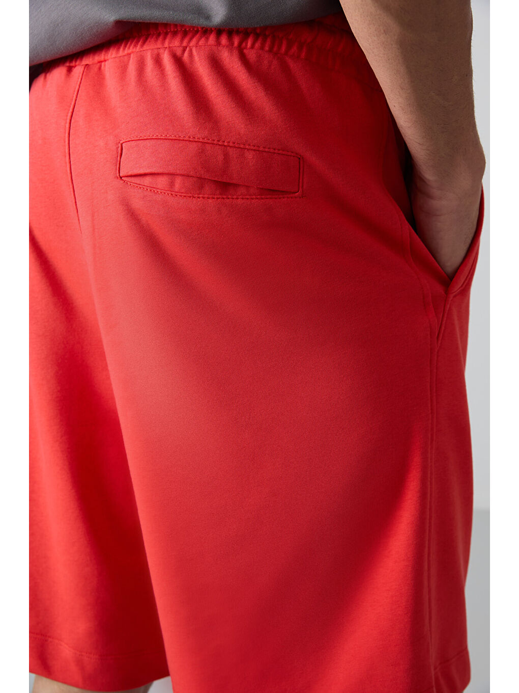 Kırmızı Fiesta Pamuklu Kalın Yumuşak Dokulu Comfort Fit Basic Erkek Şort - 81261-3