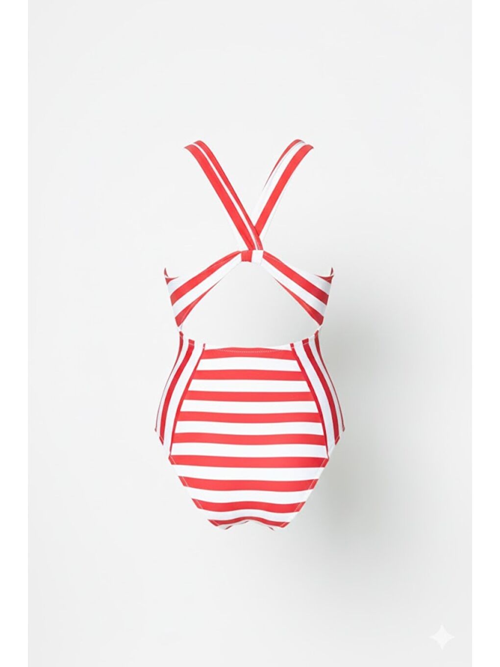 Dekolte V Yaka Mayo 7729 Kırmızı/Beyaz-1