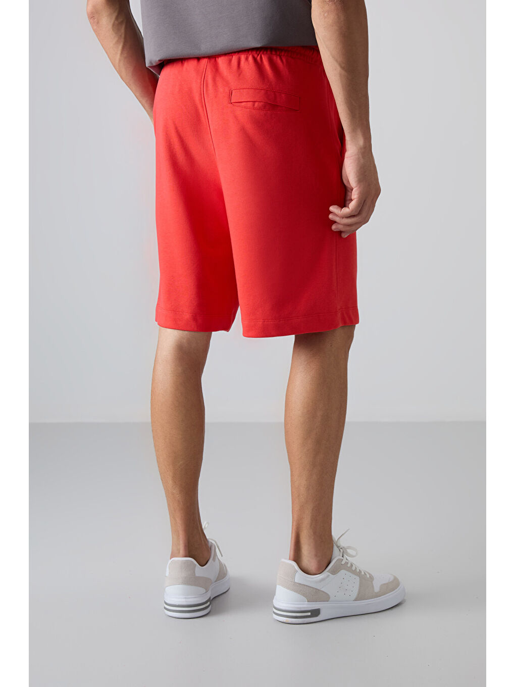 Kırmızı Fiesta Pamuklu Kalın Yumuşak Dokulu Comfort Fit Basic Erkek Şort - 81261-4