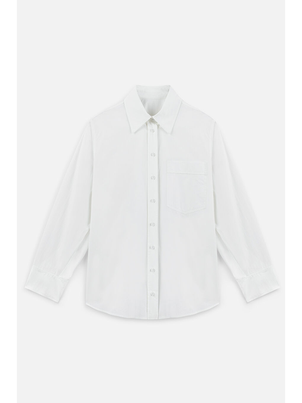 Pile Detaylı Oversıze Gömlek Ekru-1