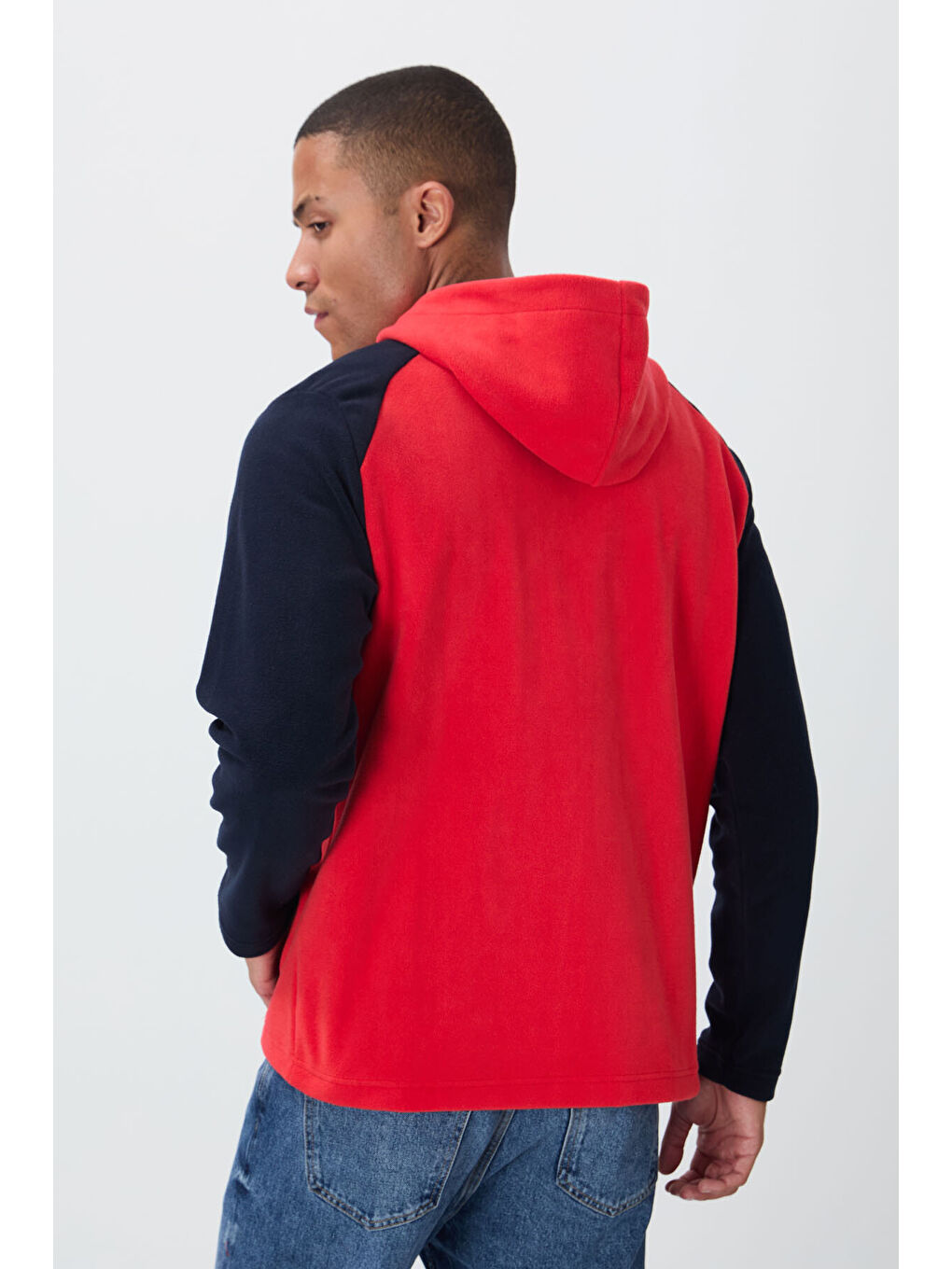 Kırmızı Connell Fiesta Rahat Kalıp Polar Erkek Fermuarlı Sweatshirt - 88313-3