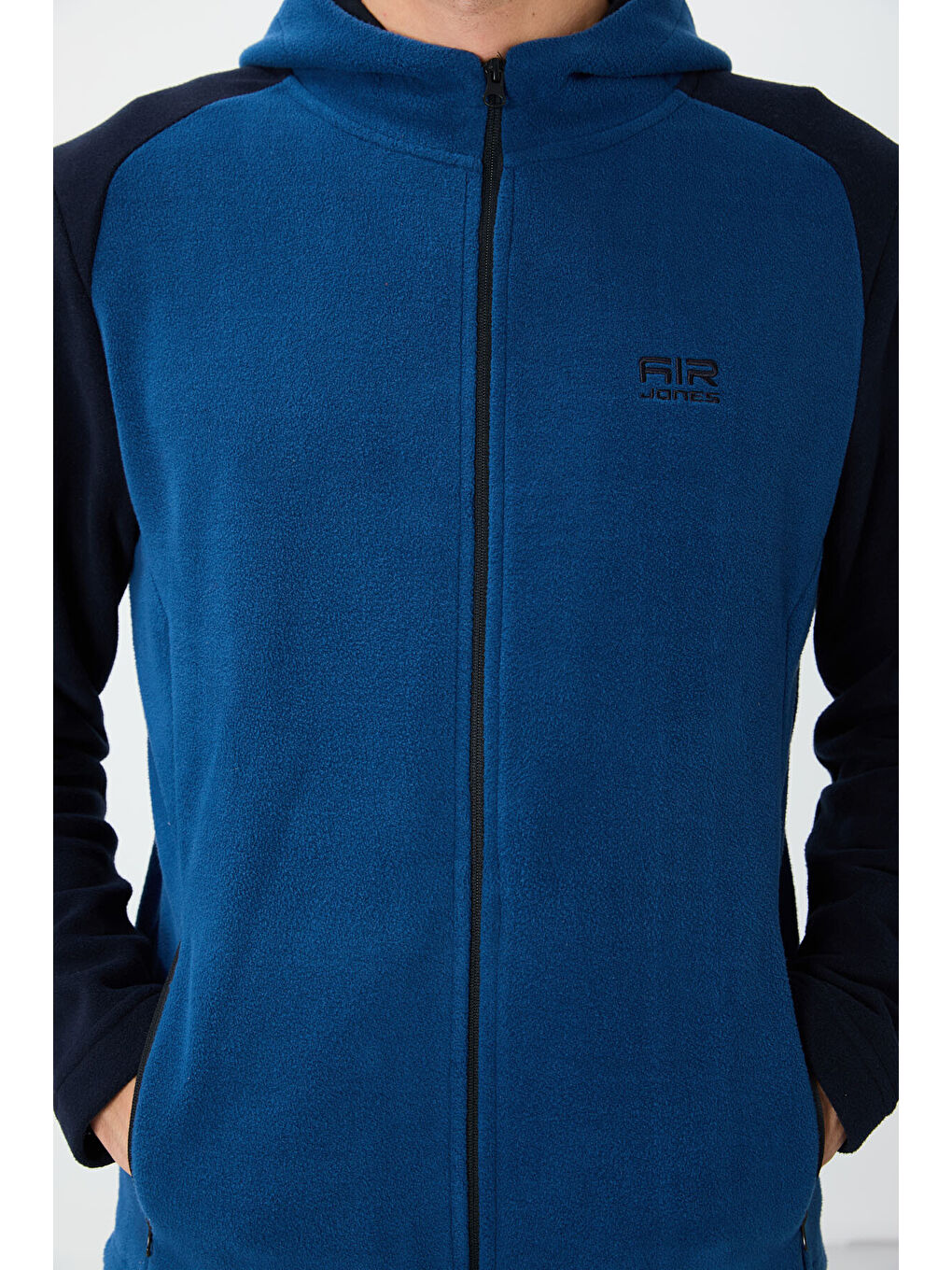 Lacivert Connell Parlıament Rahat Kalıp Polar Erkek Fermuarlı Sweatshirt - 88313-3