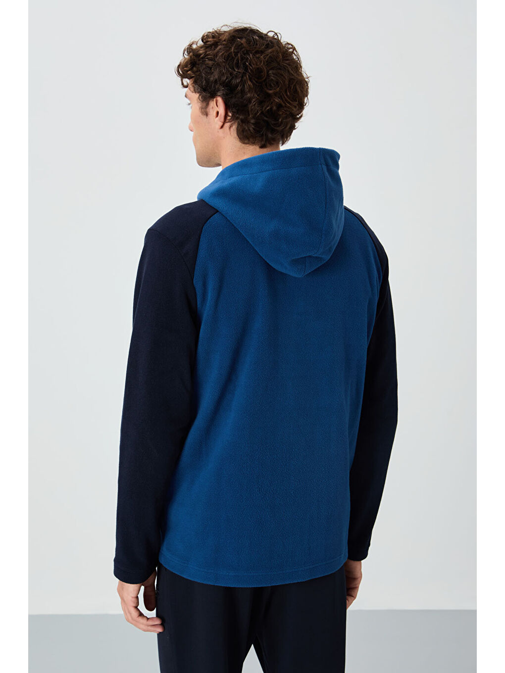 Lacivert Connell Parlıament Rahat Kalıp Polar Erkek Fermuarlı Sweatshirt - 88313-4