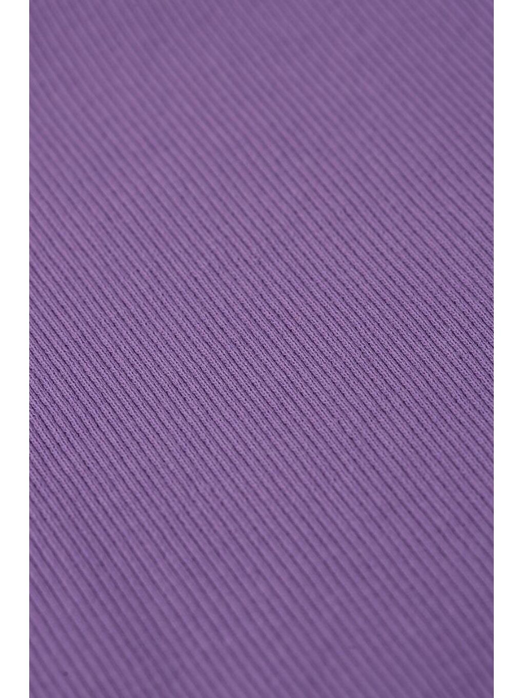 Mor Pamuklu Fitilli Kolsuz İçlik Elbise-6