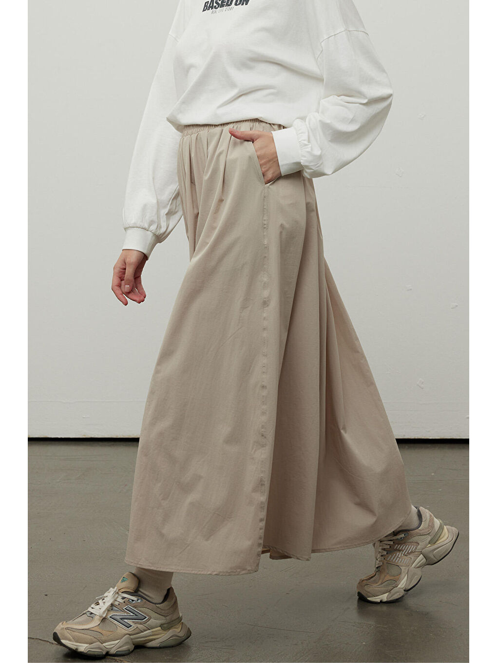 Bej Bol Kesim Rahat Etek Taş-5