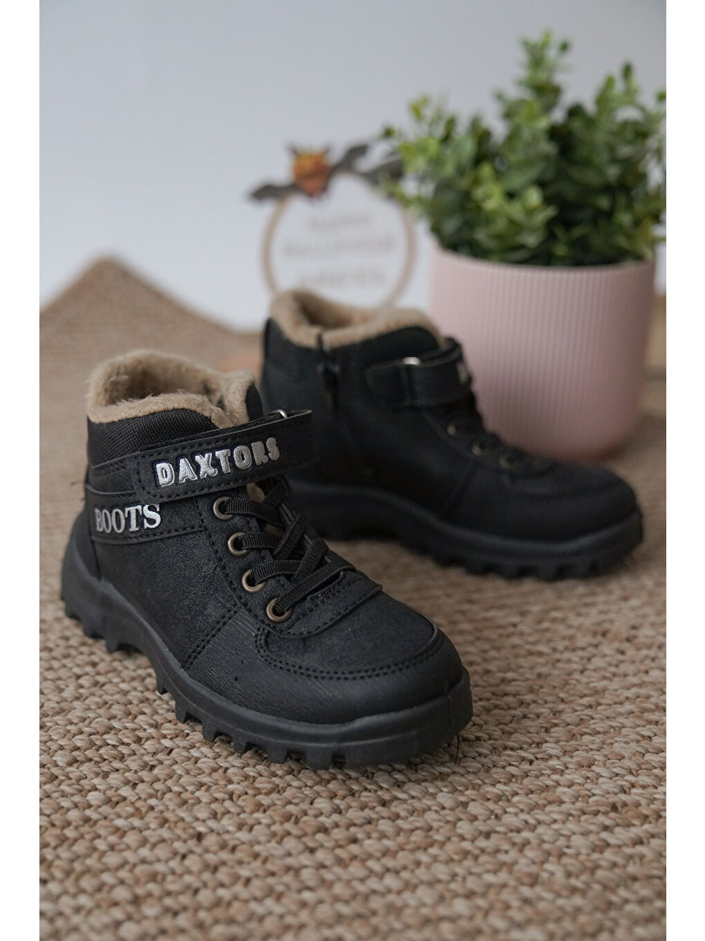 Siyah D615 Günlük Ortopedik Unisex Çocuk Bot-3