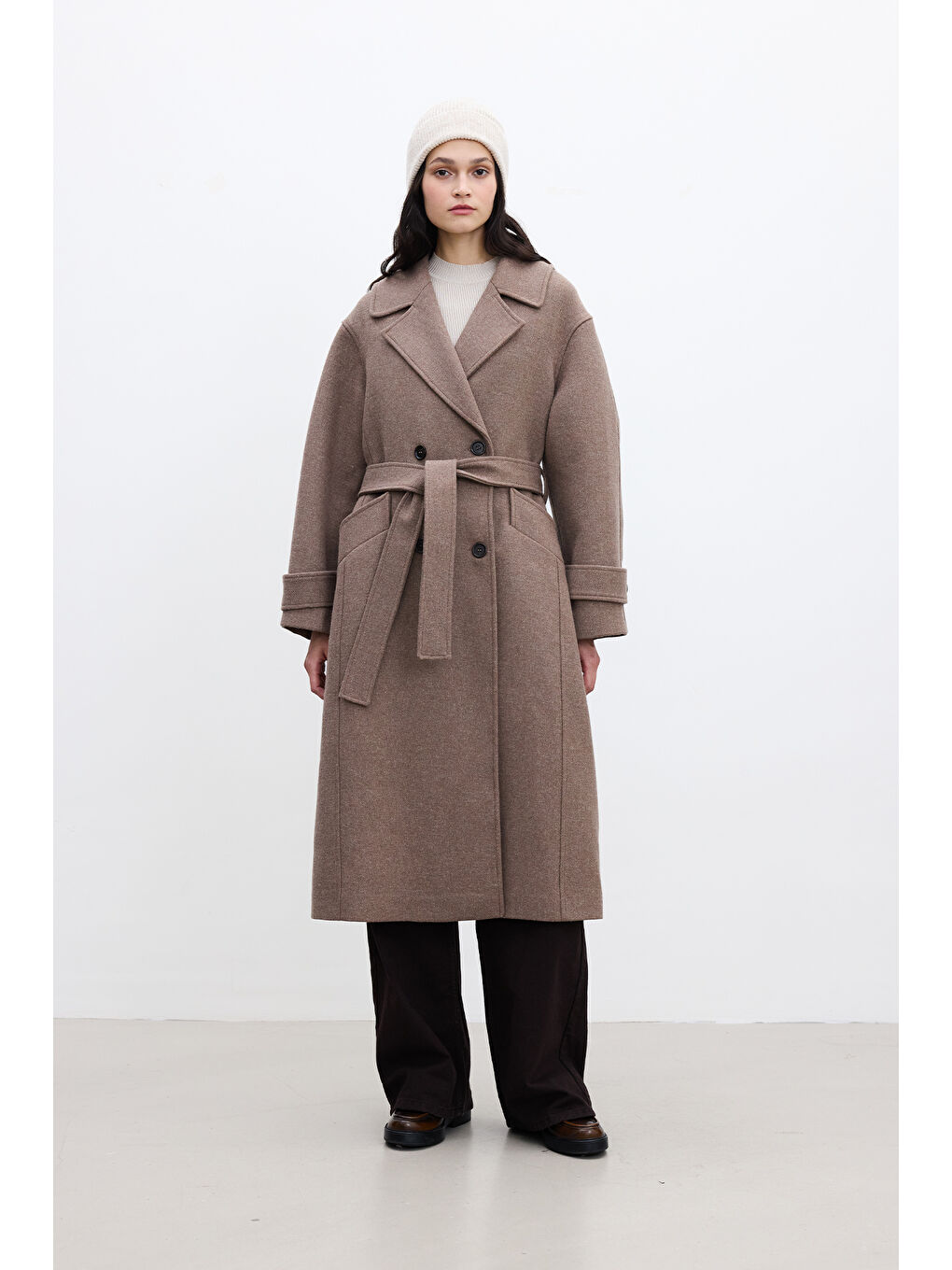 Bej İtalyan Kaşe Premıum Kaban Vizon-2