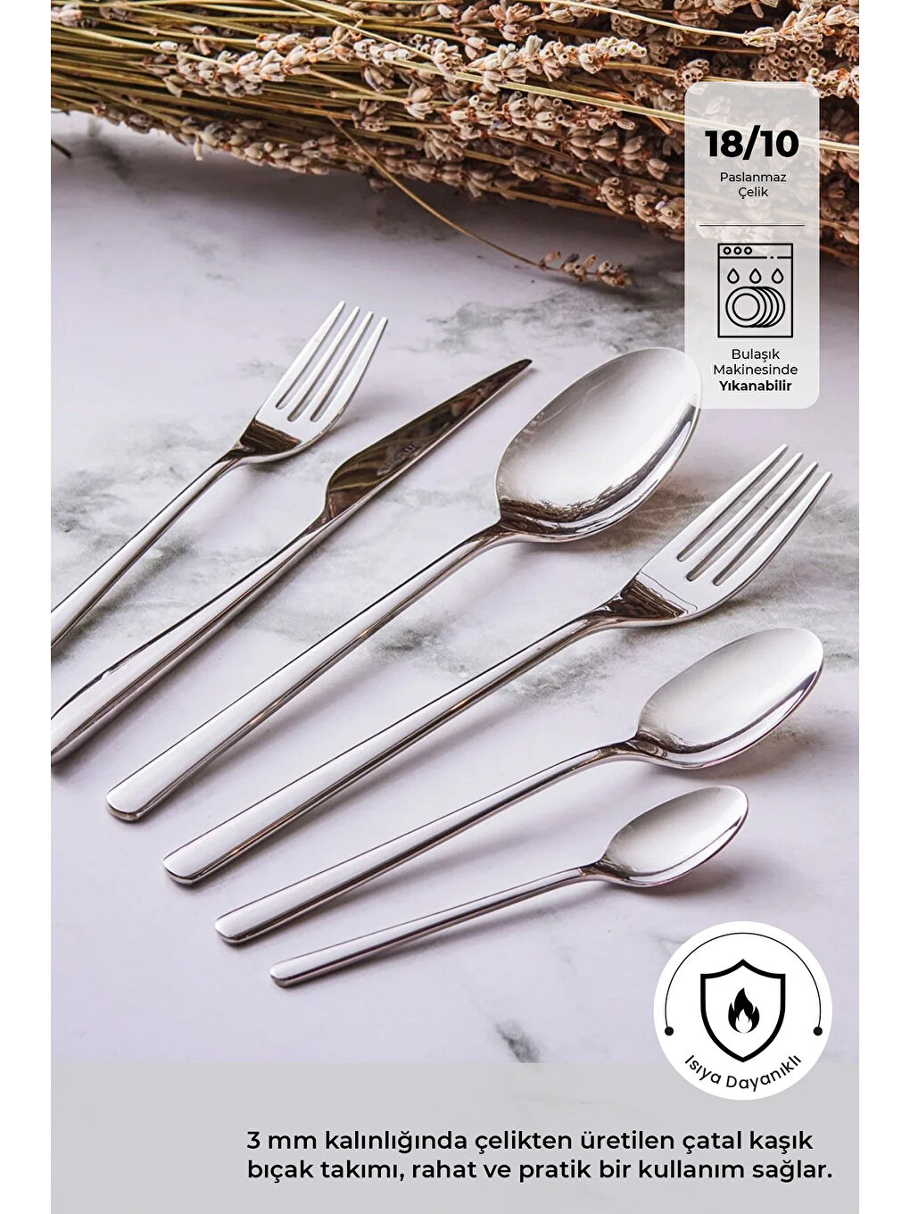 Gri Elegance Bello 84 Parça 12 Kişilik Çatal Kaşık Bıçak Seti Lüks Kutulu