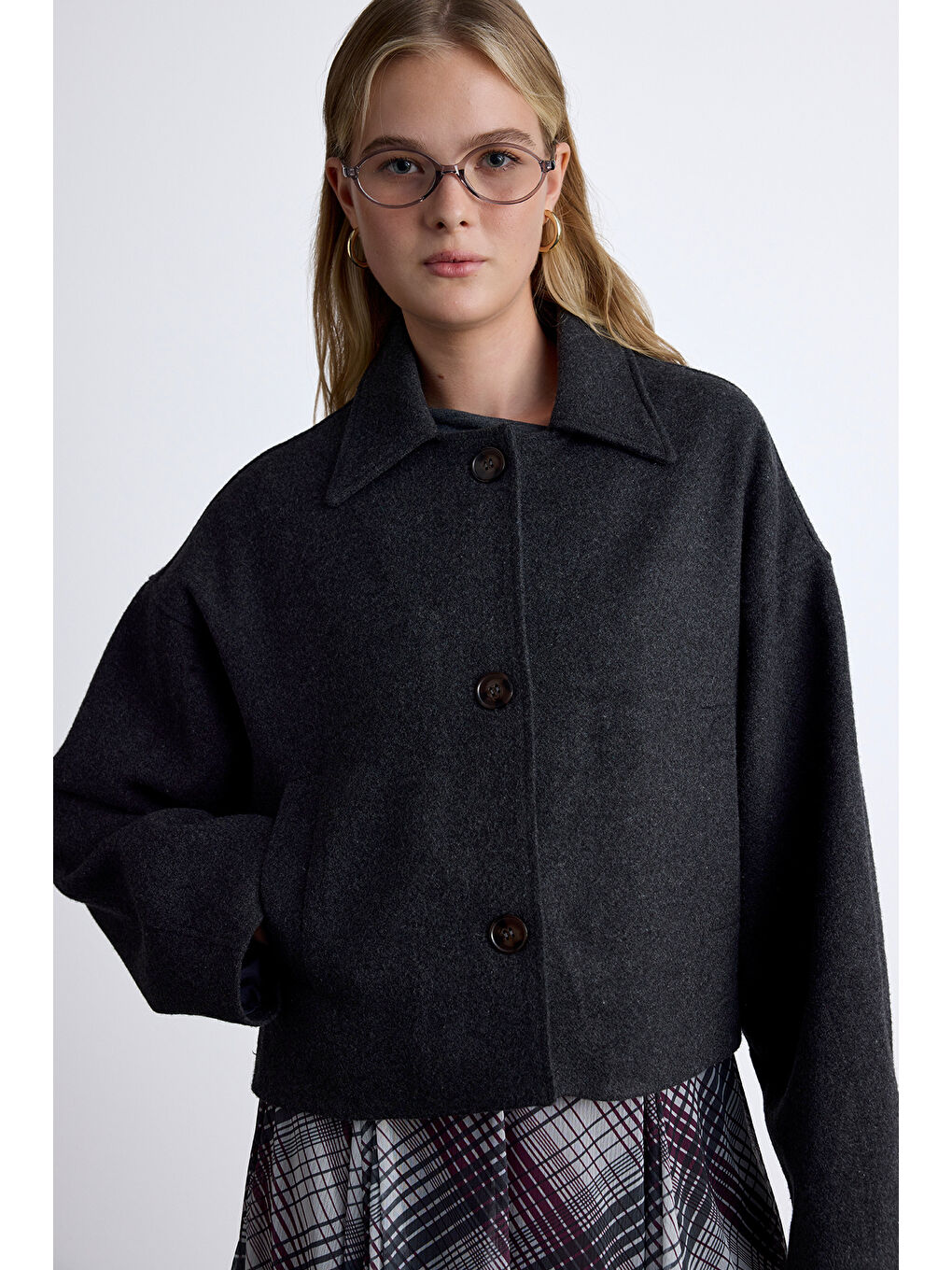 Dori Kısa Kaşe Kaban Antrasit