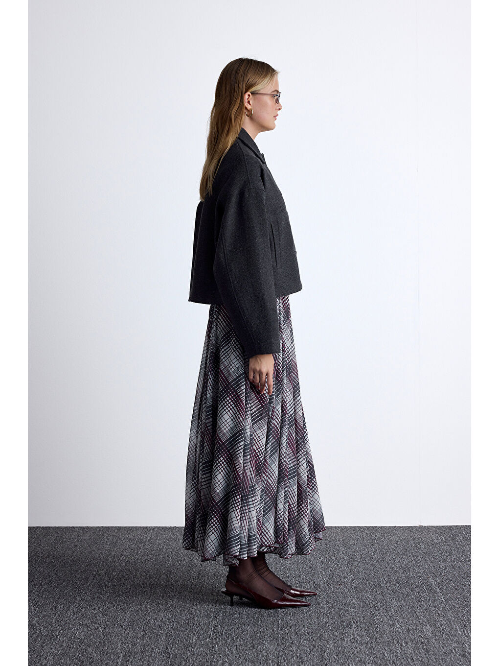 Dori Kısa Kaşe Kaban Antrasit-4