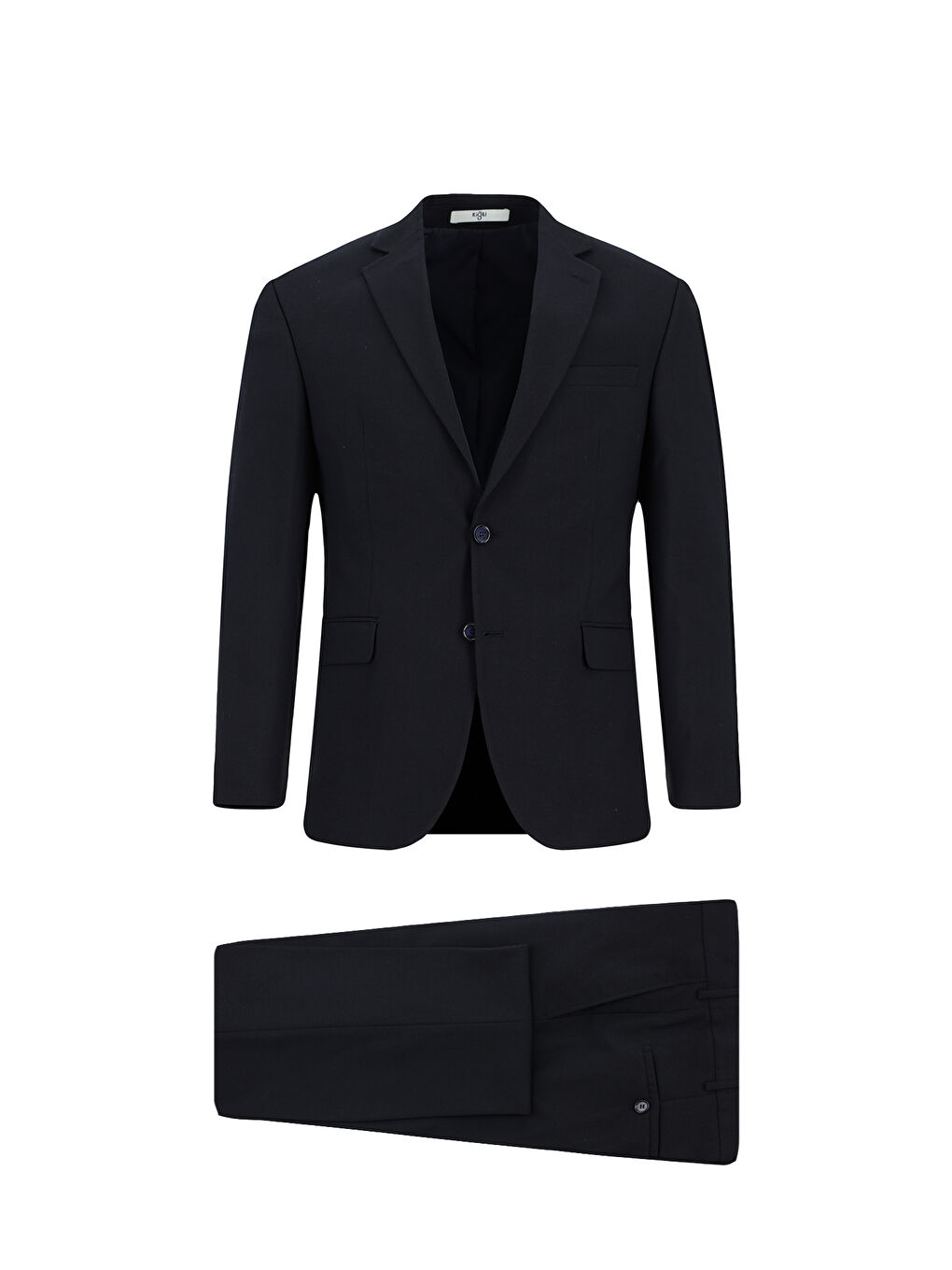 Lacivert 4 Drop Relaxed Fit Rahat Kesim Yünlü Takım Elbise