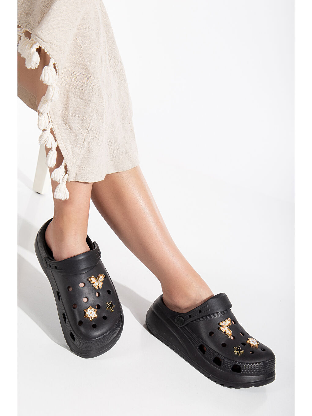 Siyah D129 Günlük Full Ortopedik Çocuk Sandalet-3