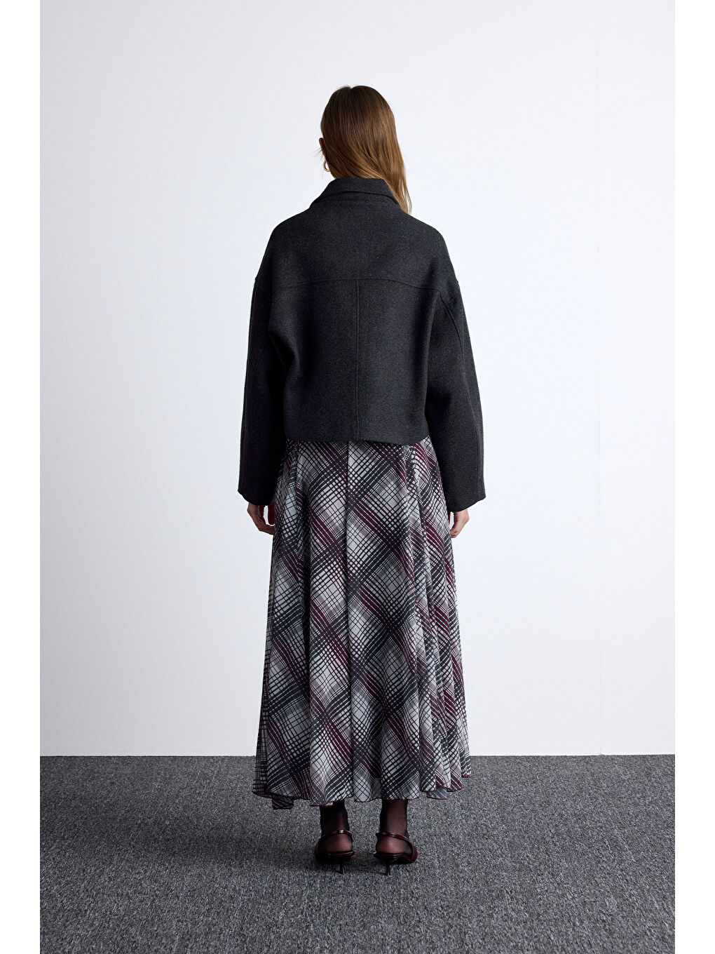 Dori Kısa Kaşe Kaban Antrasit-5