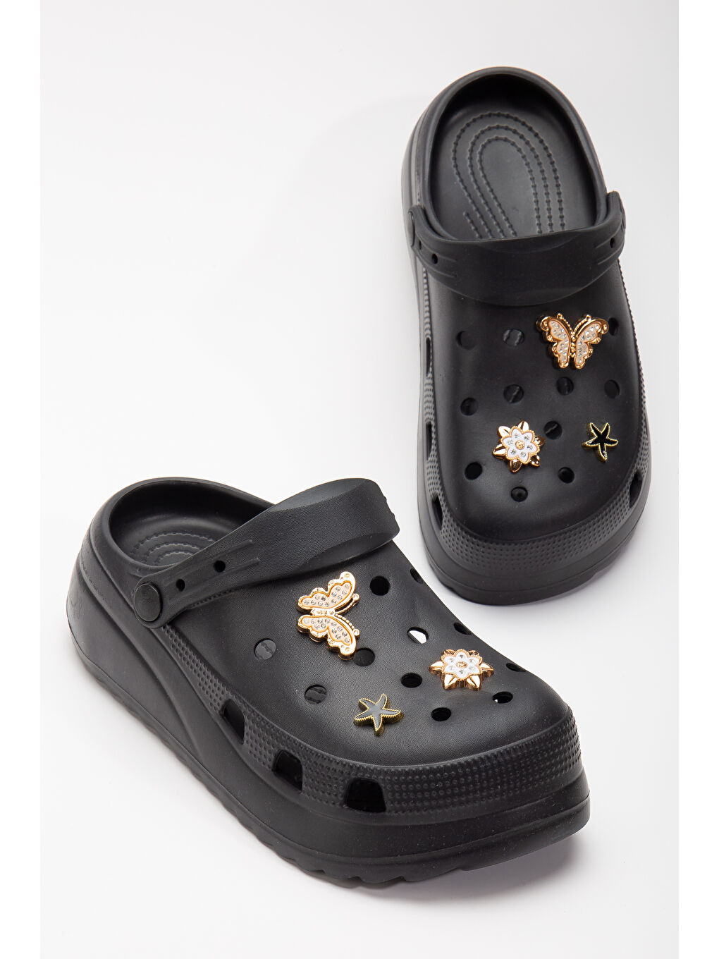 Siyah D129 Günlük Full Ortopedik Çocuk Sandalet-7