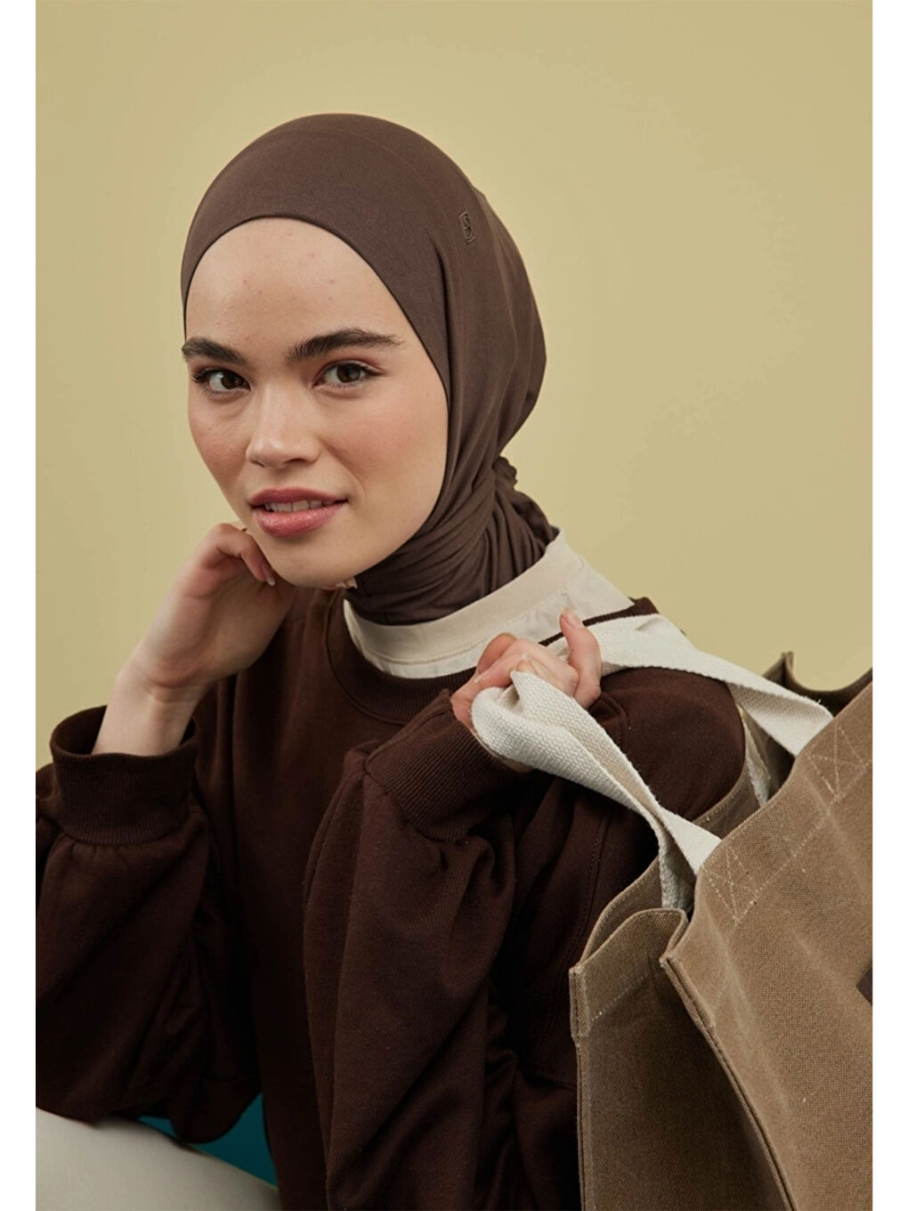 Kahverengi ATHLETIC HIJAB ACI KAHVE-1