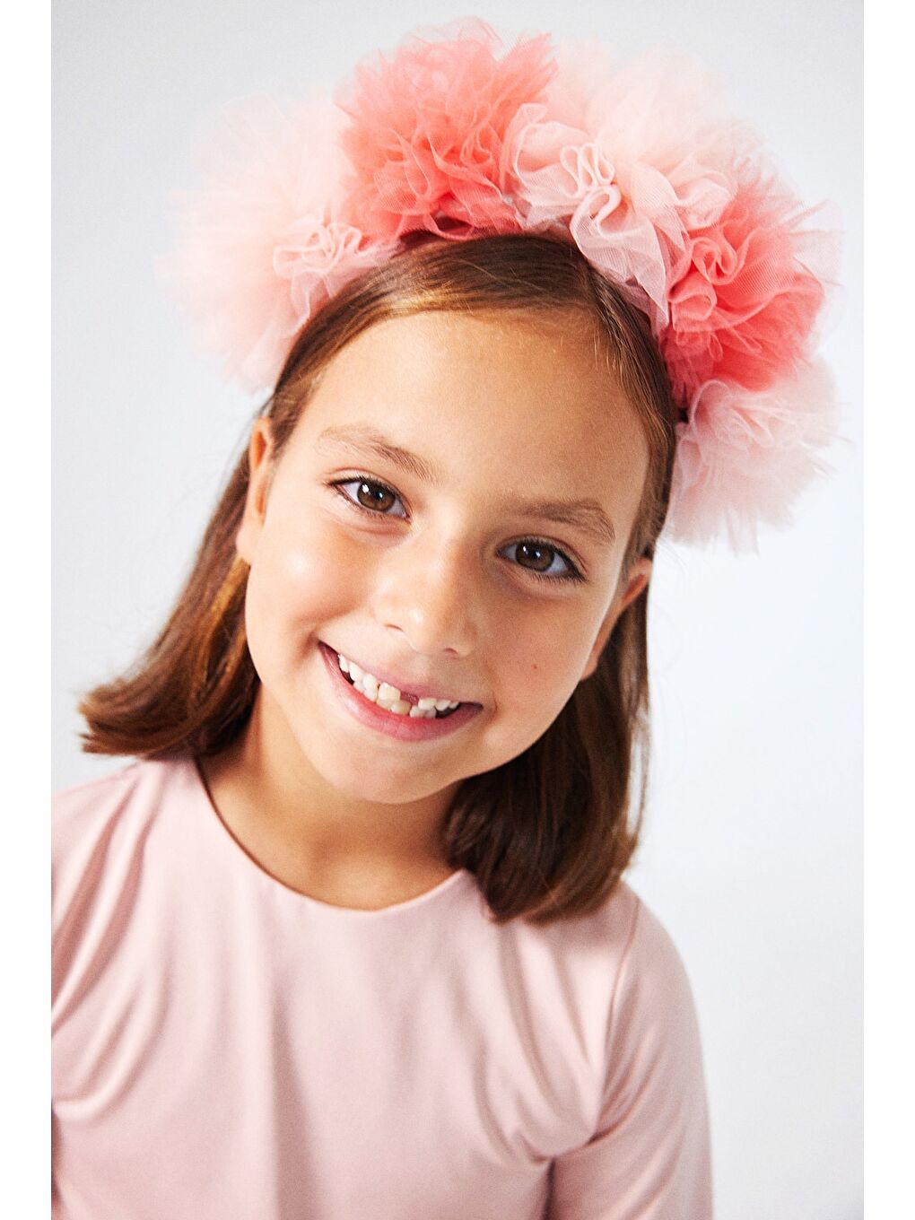 Pembe Pudra Tütü Etekli Kız Çocuk Balerin Elbise - Miranda-2