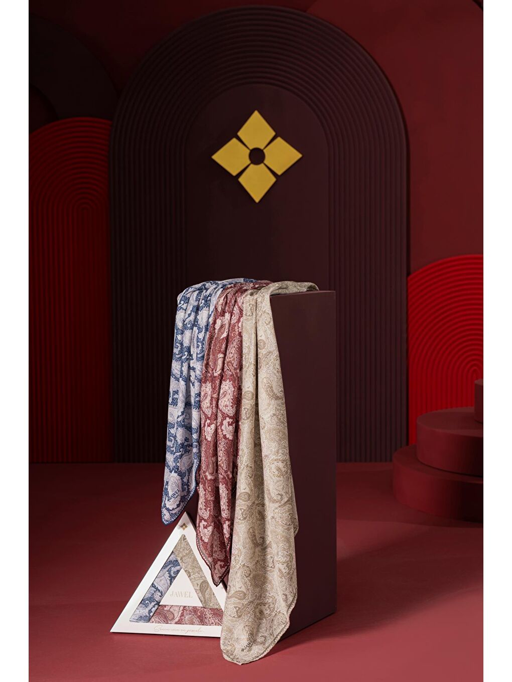 Karışık Kadın Pateh Soft Eşarp Paketi (Bordo-Vizon-Lacivert)