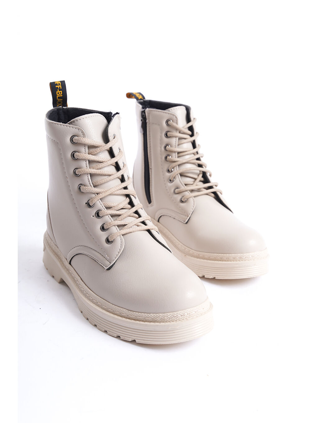 Bej D0901 Ortopedik Kadın Fermuarlı Bot-5