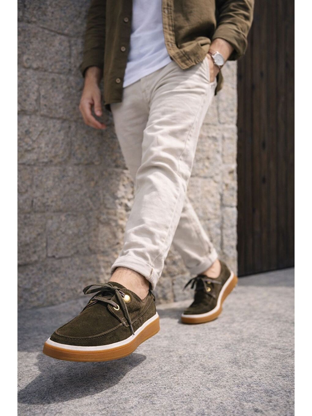 CRAFT Hakiki Süet Deri Bağcıklı Erkek Günlük Loafer Ayakkabı-7